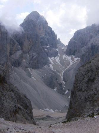 sentieri Catinaccio di Antermoia-vista su Passo Principe