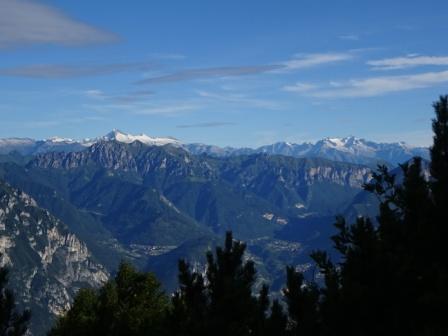 Il Griuppo Adamello-Presanella dalla parete ovest dell'Altissimo di Nago