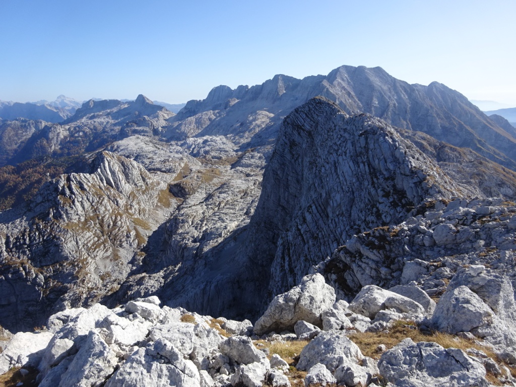 Vista dal Monte Sart con il Canin in secondo piano