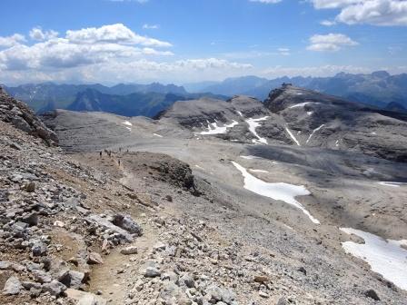 Gruppo del Sella, Piz Boè verso Sass Pordoi