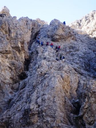 Gruppo del Sella, Val Setus tratto attrezzato