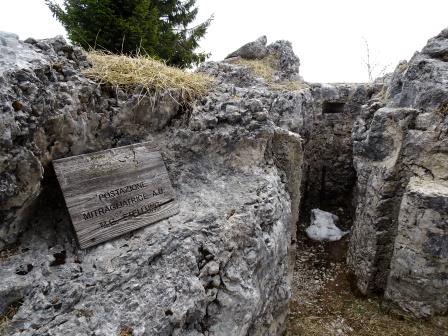 Monte Zebio postazione mitragliatrice